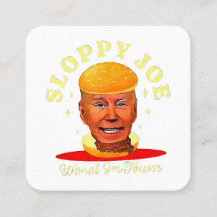 Tarjeta De Visita Cuadrada El descuidado Joe Biden Anti Presidente