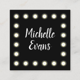 Tarjeta De Visita Cuadrada El espejo enciende encanto compone al artista