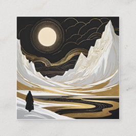 Tarjeta De Visita Cuadrada El estilo Vasnetsov se caracteriza por una ligera 