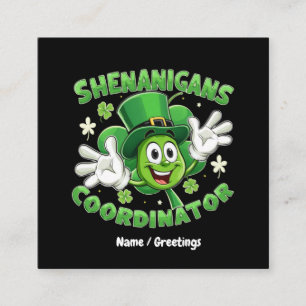 Tarjeta De Visita Cuadrada El gracioso coordinador de Shenanigans