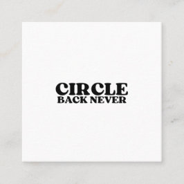 Tarjeta De Visita Cuadrada El Operador Decisivo | Circle Back Never Identity