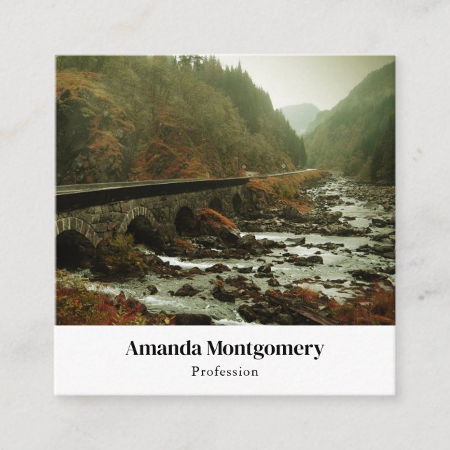 Tarjeta De Visita Cuadrada El paisaje natural de Moody y Hermoso (Anverso)