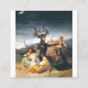 Tarjeta De Visita Cuadrada El Sabbath De Las Testigos Francisco Goya