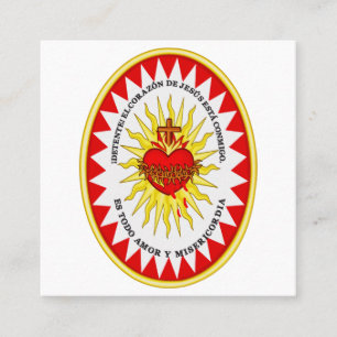 Tarjeta De Visita Cuadrada El Sagrado Corazón de Jesús