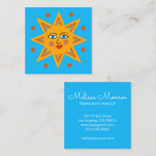Tarjeta De Visita Cuadrada El sol abrasador y encantador