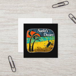 Tarjeta De Visita Cuadrada El sueño de un surfista