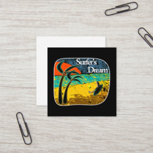 Tarjeta De Visita Cuadrada El sueño de un surfista
