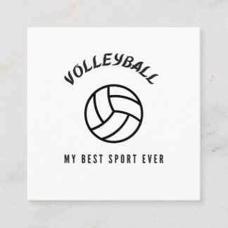 Tarjeta De Visita Cuadrada El voleibol es mi mejor deporte
