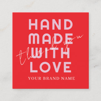 Tarjeta De Visita Cuadrada Elegant Minimalist Typography Simple Orange Square