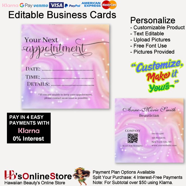 Tarjeta De Visita Cuadrada Elegant Swirly Sparkle Appointment Beautician  (Elegant Swirly Sparkle Appointment Beautician Square Business Card.)