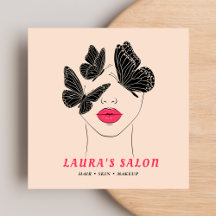 Elegante Belleza de mujeres mariposas rosadas y ne