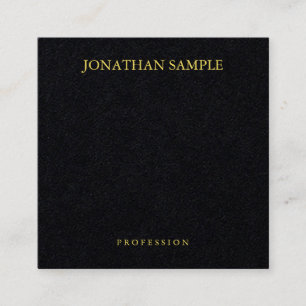 Tarjeta De Visita Cuadrada Elegante Business Moderno Minimalista Premium Negr