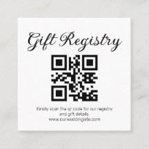 elegante código QR de registro de regalos minimali