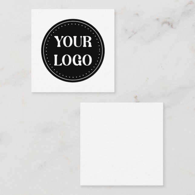 Tarjeta De Visita Cuadrada Elegante, contemporáneo, refinado y personalizable (Anverso / Reverso)