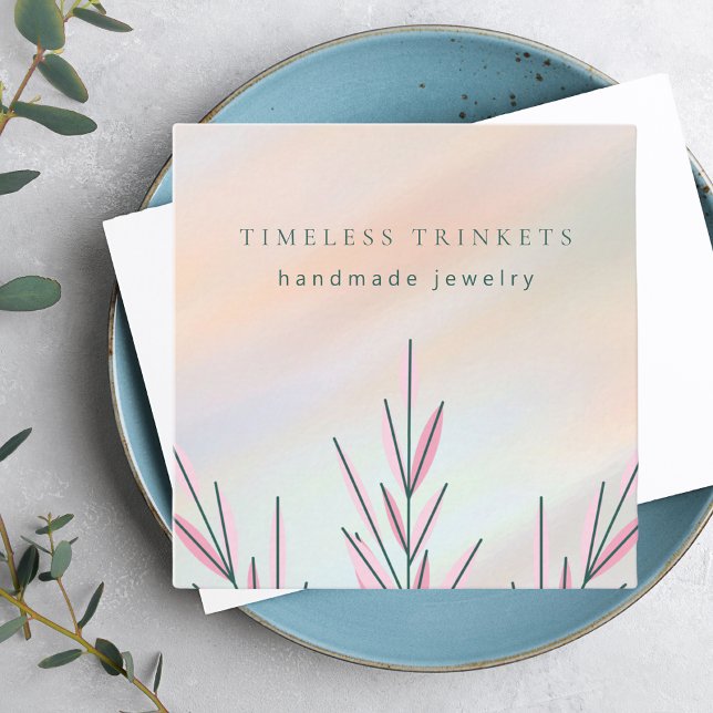 Tarjeta De Visita Cuadrada Elegante Diseñador Joyero Moderno Boho (Subido por el creador)