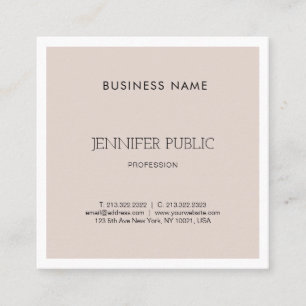 Tarjeta De Visita Cuadrada Elegante Diseño Gráfico Simple Moderno Tendencia P