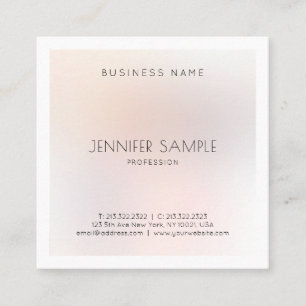 Tarjeta De Visita Cuadrada Elegante Diseño Minimalista Moderno y Moderno Lujo