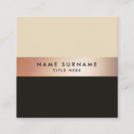 Tarjeta de visita cuadrada elegante elegante de