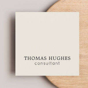 Tarjeta De Visita Cuadrada Elegante gris minimalista consultor de networking