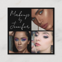 Elegante guión blanco negro 3 imagen maquillaje