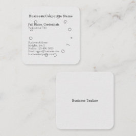 Tarjeta De Visita Cuadrada Elegante Logotipo de la Compañía de Negocios Gris