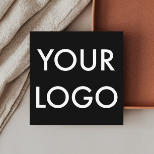 Tarjeta De Visita Cuadrada Elegante Logotipo Moderno Profesional Negro