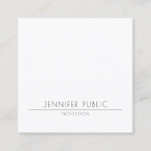 Tarjeta De Visita Cuadrada Elegante Minimalista Moderna Sencilla Lujosa Tende
