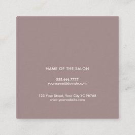 Tarjeta De Visita Cuadrada Elegante minimo negro oro blanco Bobby Pins pelo