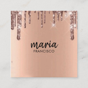 Tarjeta De Visita Cuadrada Elegante moda cuadrado moderno blanco minimalista 