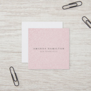 Tarjeta De Visita Cuadrada Elegante moda elegante elegante PURPURINA PINK
