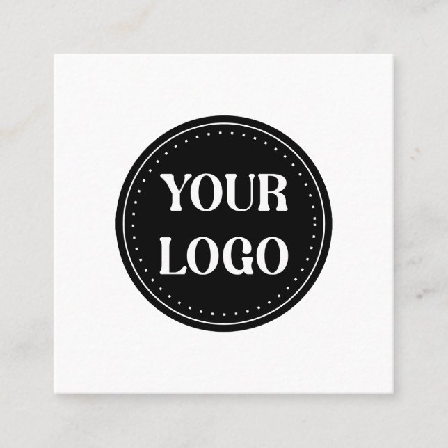 Tarjeta De Visita Cuadrada elegante, moderno, refinado y editable. (Anverso)