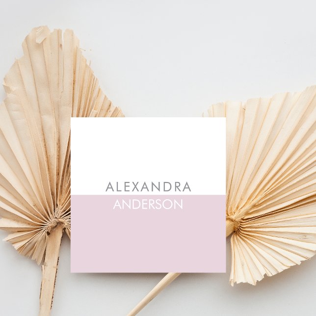 Tarjeta De Visita Cuadrada Elegante Monograma Moderno Mínimo (Elegant Modern Monogram Minimal Square Business Card)