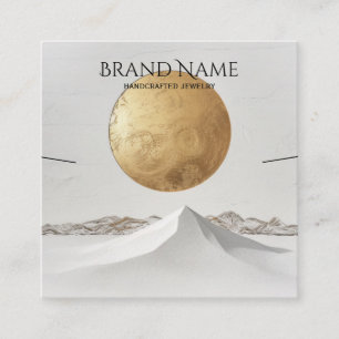 Tarjeta De Visita Cuadrada Elegante pantalla de collar de Venus dorado