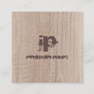 Tarjeta De Visita Cuadrada Elegante plantilla de monograma con aspecto de mad