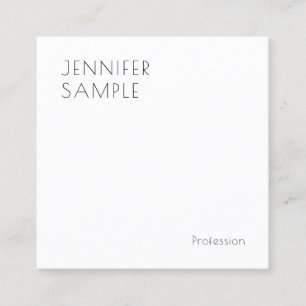 Tarjeta De Visita Cuadrada Elegante plantilla simple moderna personalizada