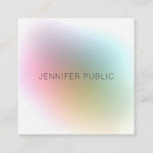 Tarjeta De Visita Cuadrada Elegante Profesional Moderno Colorful Template Lux