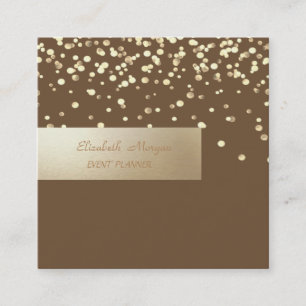 Tarjeta De Visita Cuadrada Elegante Profesional, Moderno, Confeti