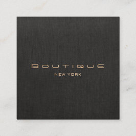 Tarjeta De Visita Cuadrada Elegante profesional moderno de línea negra