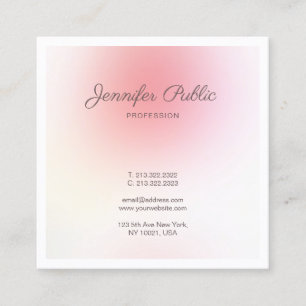 Tarjeta De Visita Cuadrada Elegante Profesional Moderno Elegante Creativo Sen
