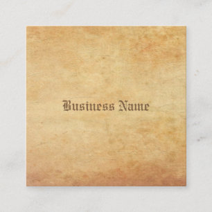 Tarjeta De Visita Cuadrada Elegante profesional Nostalgic Papel Viejo Aspecto