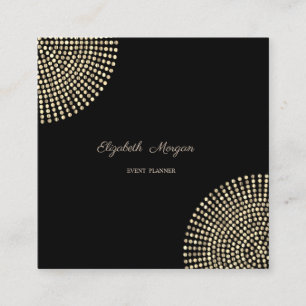 Tarjeta De Visita Cuadrada Elegante Profesional Simple,Puntos