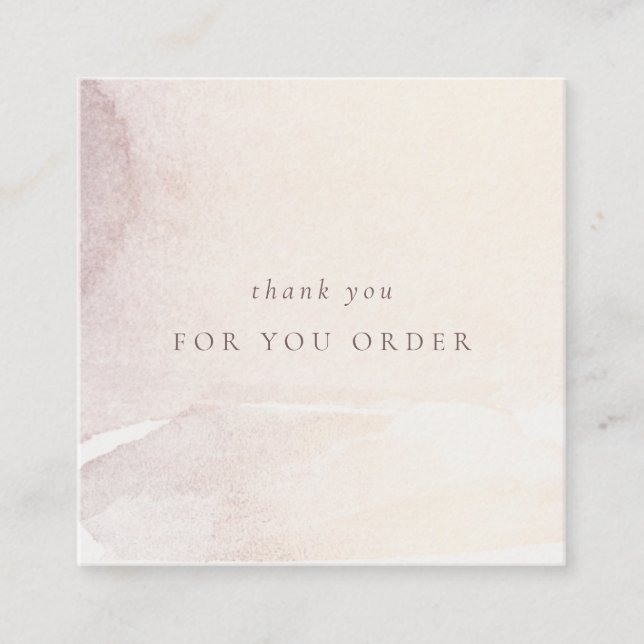 Tarjeta De Visita Cuadrada Elegante Resumen Oro Púrpura Brillante Gracias Ped (Anverso)