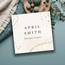 Elegante Resumen Purpurina Ivory Gold Código QR