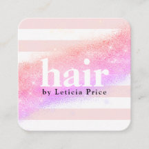 Elegante rosa púrpura purpurina rayas pelo