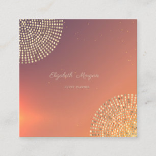 Tarjeta De Visita Cuadrada Elegante Simple Elegante Profesional,Puntos