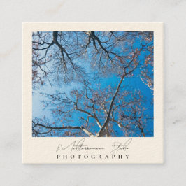 Tarjeta De Visita Cuadrada Elegante y chic fotografía moderna minimalista Sq