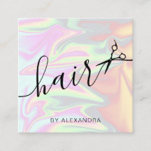 Elegante y elegante peluquería holográfica