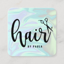 Elegante y elegante peluquero holográfico