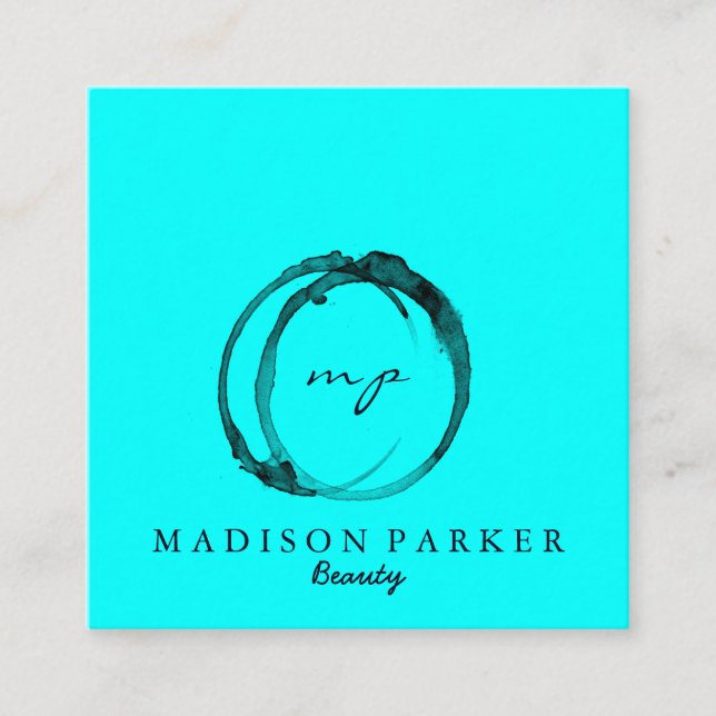 Tarjeta De Visita Cuadrada Elegante y moderno Champagne Resumen Belleza Estil (Anverso)