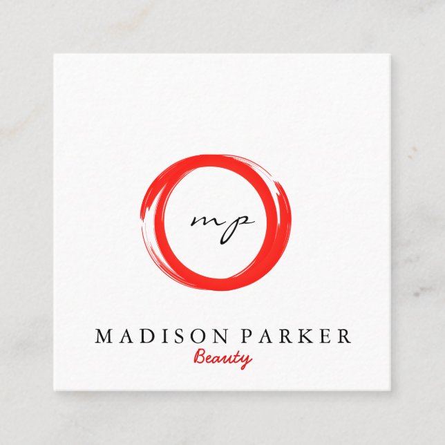 Tarjeta De Visita Cuadrada Elegante y moderno Champagne Resumen Belleza Estil (Anverso)